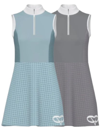 Pickleball Zipdress-Blue&Grey