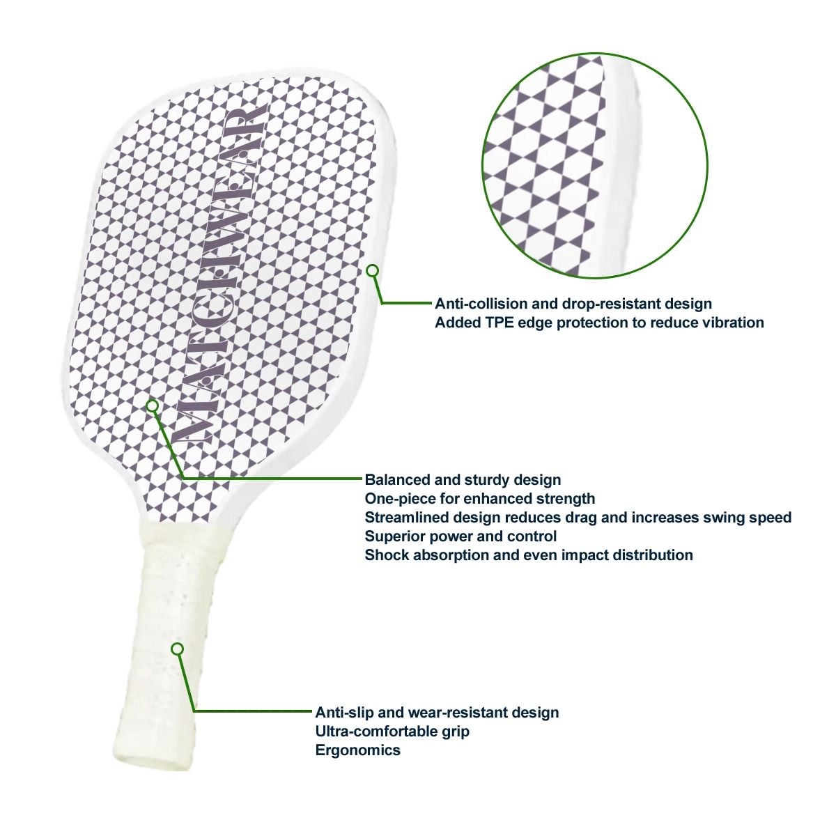 Pickleball Paddle Honeycomb Dusty plum